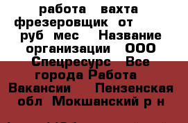 работа . вахта. фрезеровщик. от 50 000 руб./мес. › Название организации ­ ООО Спецресурс - Все города Работа » Вакансии   . Пензенская обл.,Мокшанский р-н